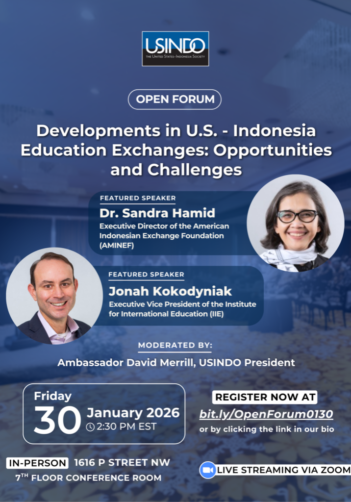 USINDO DC Open Forum 30 January 2026 - Instagram Post